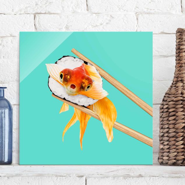 Prints Sushi With Goldfish