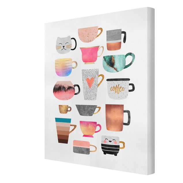 Elisabeth Fredriksson poster Colourful Mugs With Gold