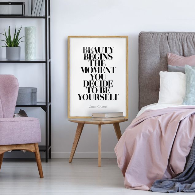 Wall quotes framed Be Yourself Coco Chanel