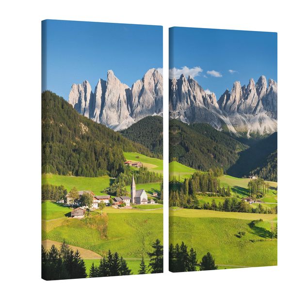 Trees on canvas Odle In South Tyrol