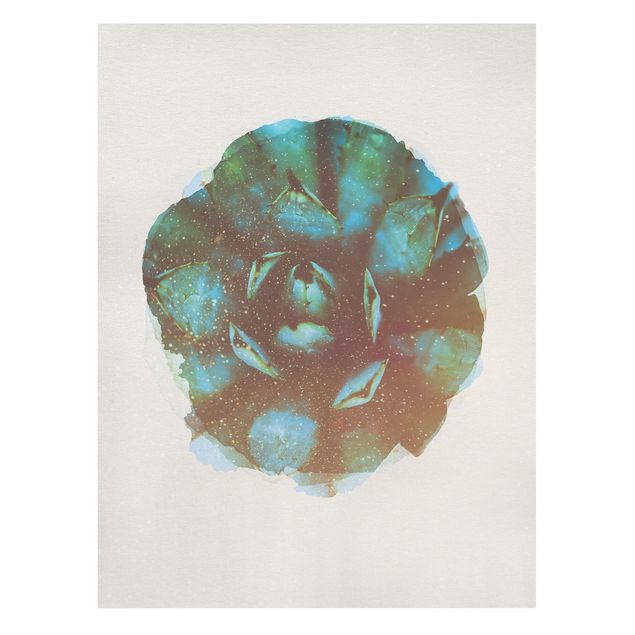 Navy blue wall art Water Colours - Blue Agave