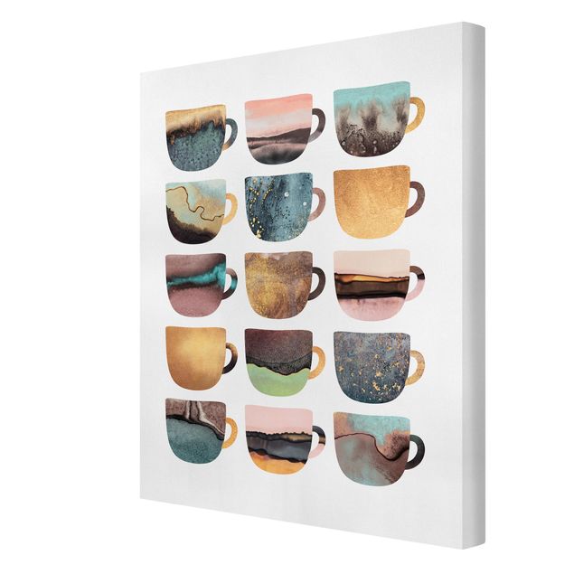 Elisabeth Fredriksson Colourful Coffee Mugs With Gold