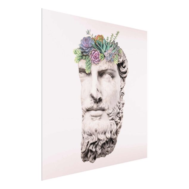 Canvas art Head With Succulents