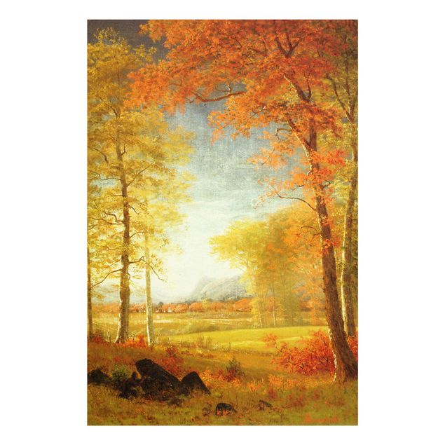 Prints landscape Albert Bierstadt - Autumn In Oneida County, New York