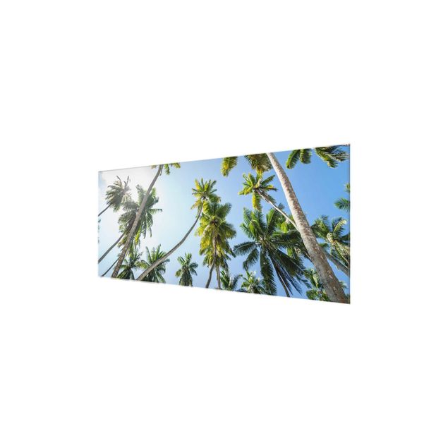 Green art prints Palm Tree Canopy