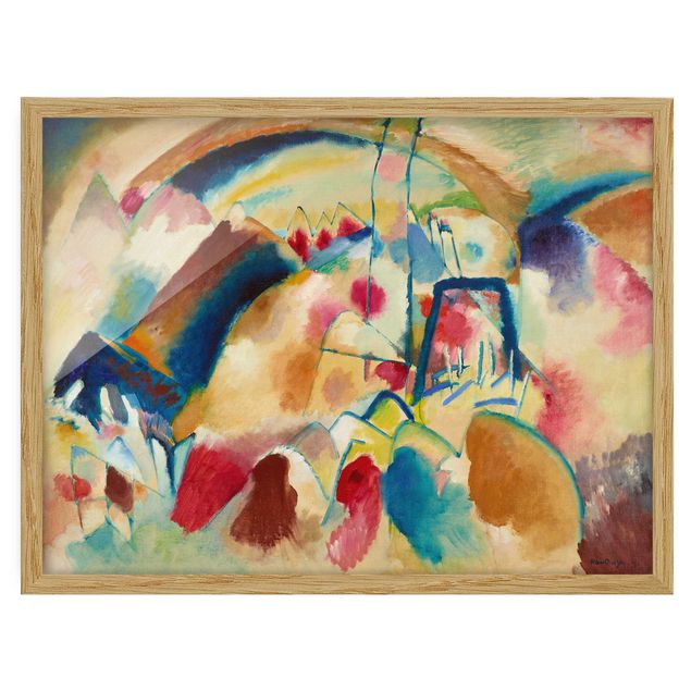 Canvas art Wassily Kandinsky - Landscape With Church (Landscape With Red Spotsi)