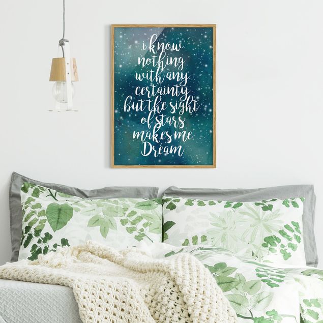 Framed quotes Starry Certainty