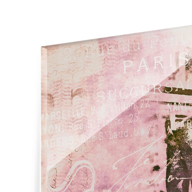 Pink wall art Vintage Collage - Parisienne
