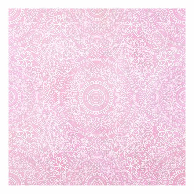 Pink art canvas Pattern Mandala Light Pink