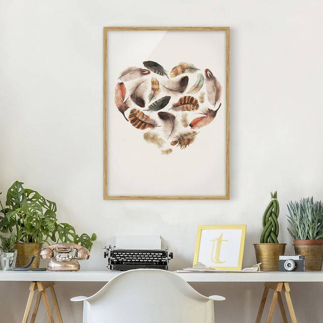 Prints vintage Heart Of Feathers
