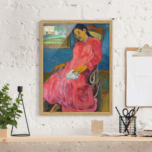 Paintings of impressionism Paul Gauguin - Faaturuma (Melancholic)