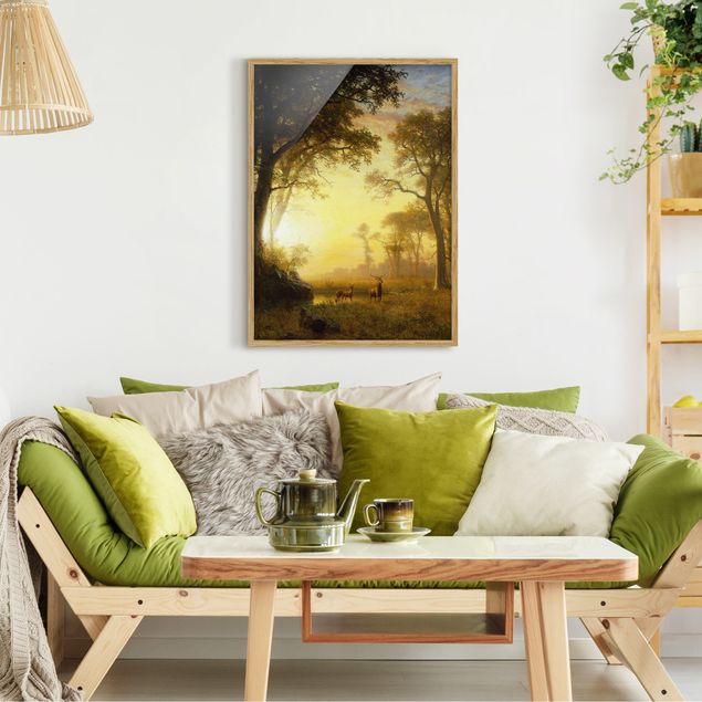 Landscape wall art Albert Bierstadt - Light in the Forest