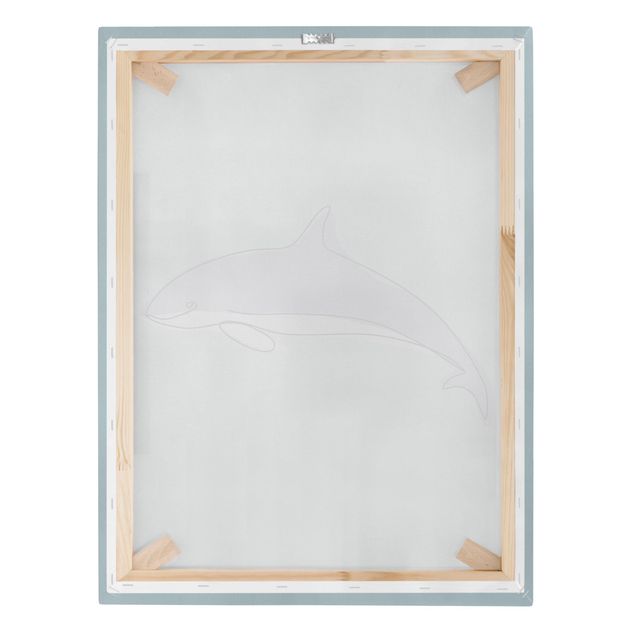 Animal canvas art Dolphin Line Art