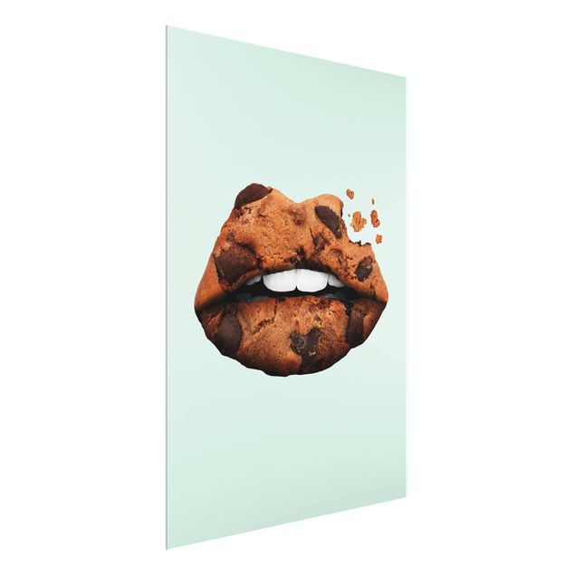 Modern art prints Lips With Biscuit