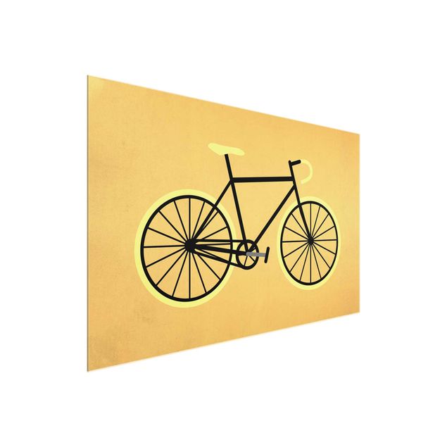 Yellow canvas wall art Bicycle In Yellow