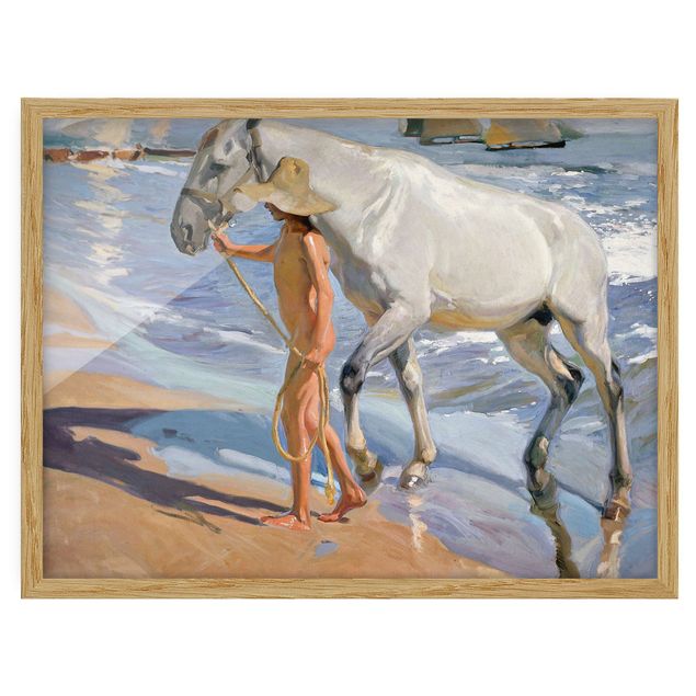 Landscape canvas prints Joaquin Sorolla - The Horse’S Bath