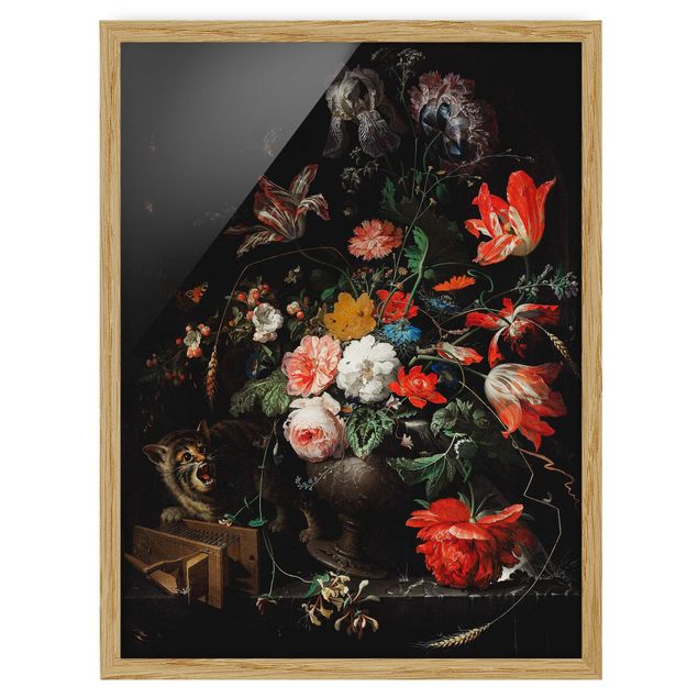 Animal wall art Abraham Mignon - The Overturned Bouquet