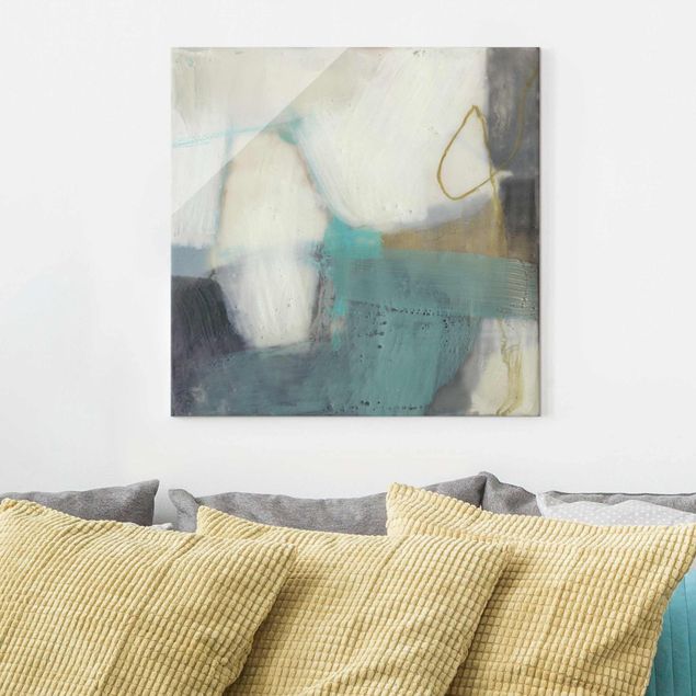 Prints abstract Fangs With Turquoise II