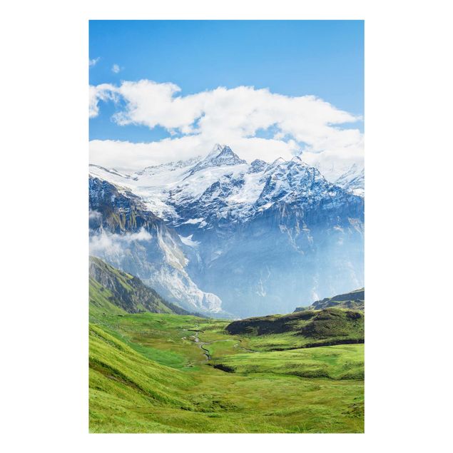Mountain wall art Swiss Alpine Panorama