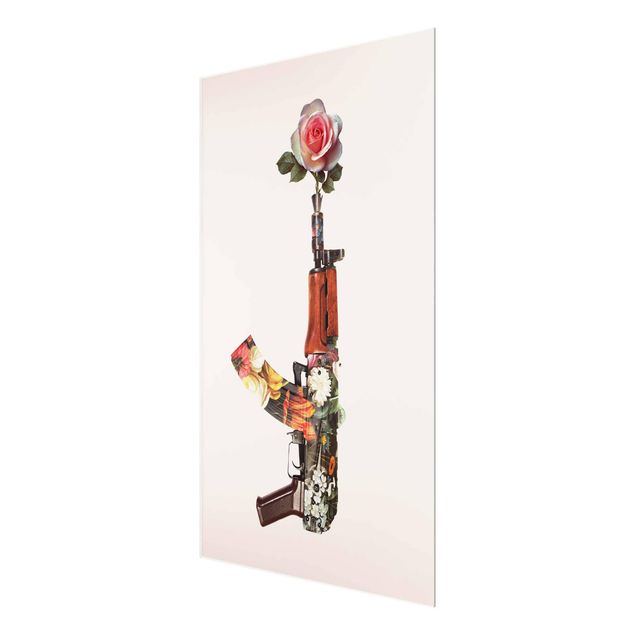 Vintage wall art Weapon With Rose