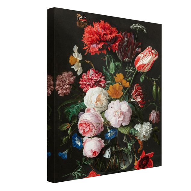Canvas prints art print Jan Davidsz De Heem - Still Life With Flowers In A Glass Vase
