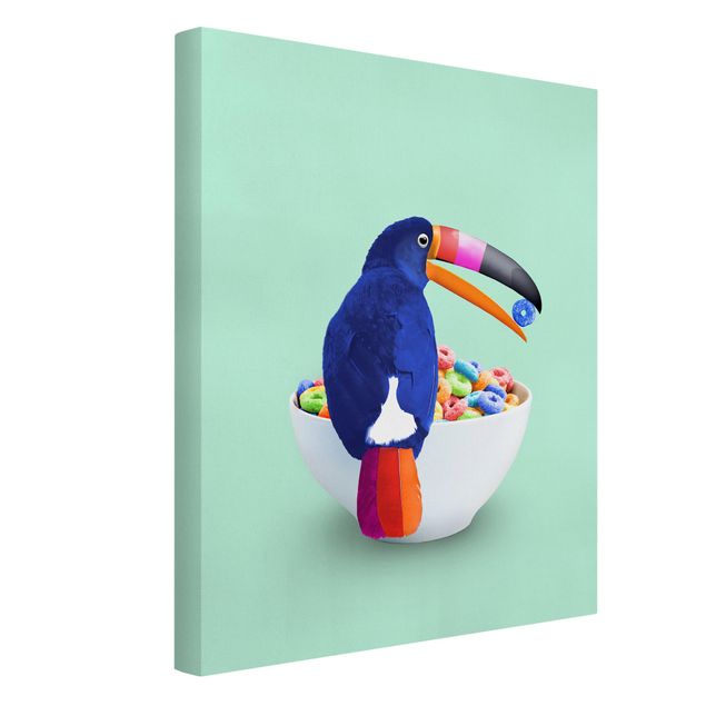 Canvas art prints Breakfast With Toucan