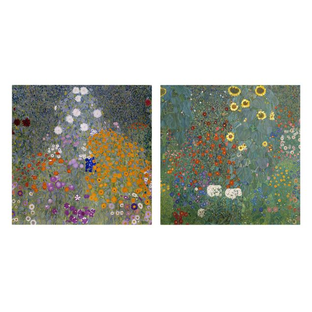 Canvas prints art print Gustav Klimt - The Green Garden