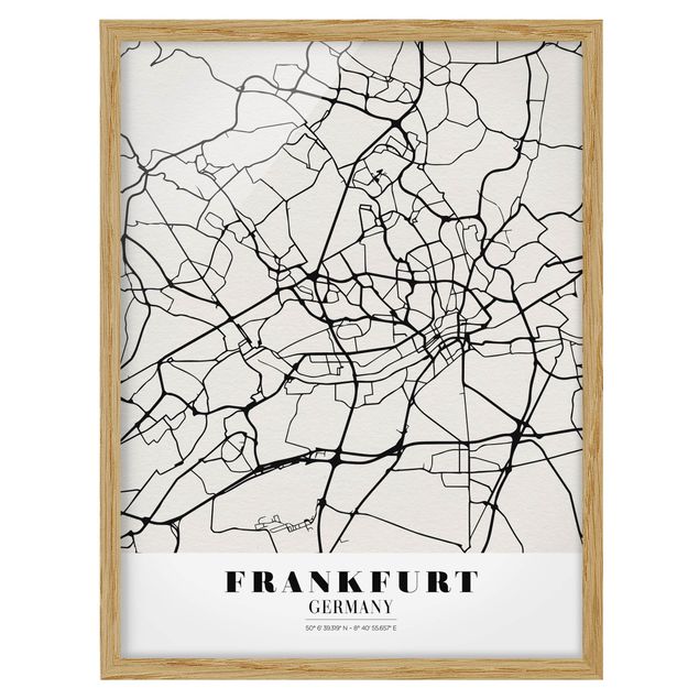 Prints quotes Frankfurt City City Map - Classical
