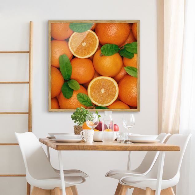 Fruit wall art Juicy oranges