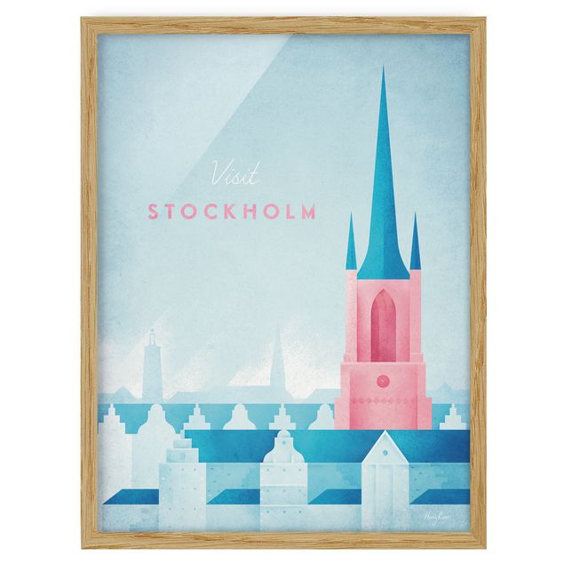 Retro wall art Travel Poster - Stockholm