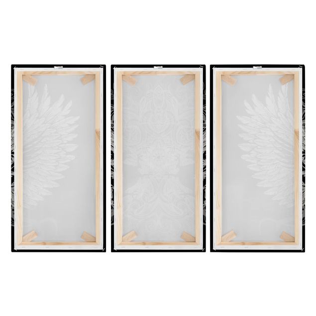 Black and white wall art Dragon Wing