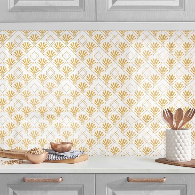 Kitchen Glitter Optic With Art Deco Pattern In Gold II