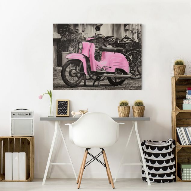 Art prints Pink Scooter