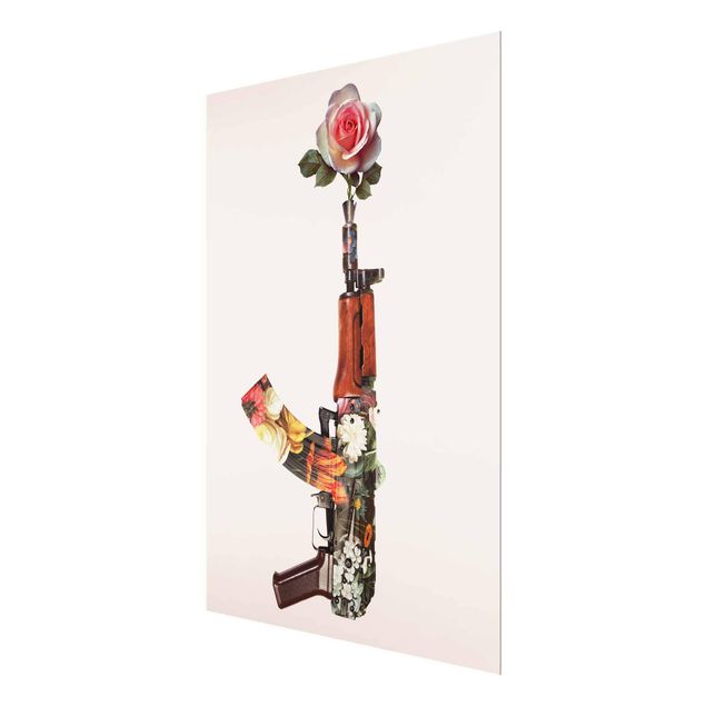 Vintage wall art Weapon With Rose