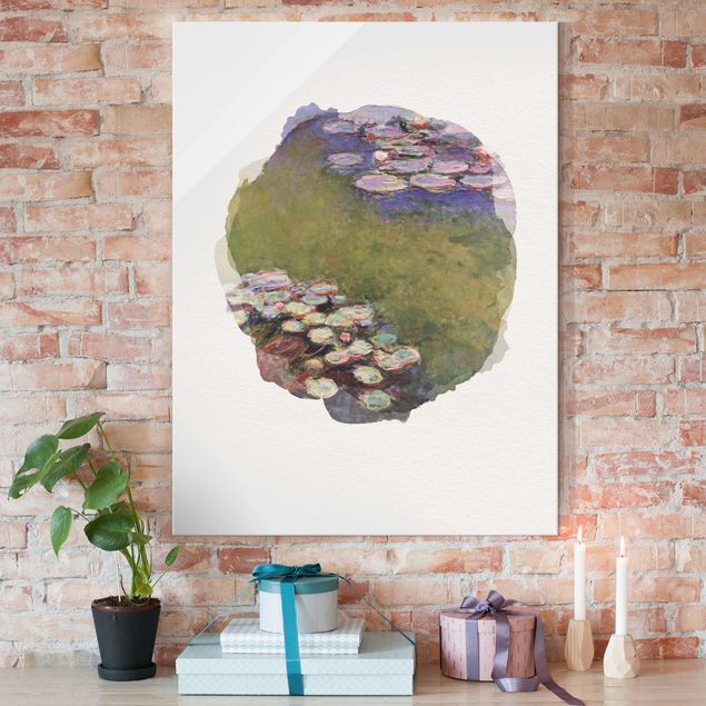 Floral canvas WaterColours - Claude Monet - Water Lilies