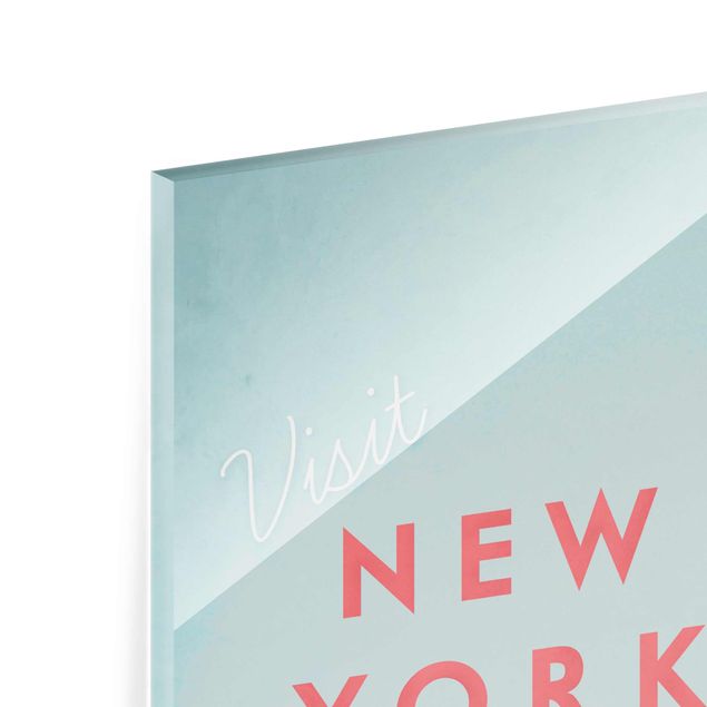 Red canvas wall art Travel Poster - New York