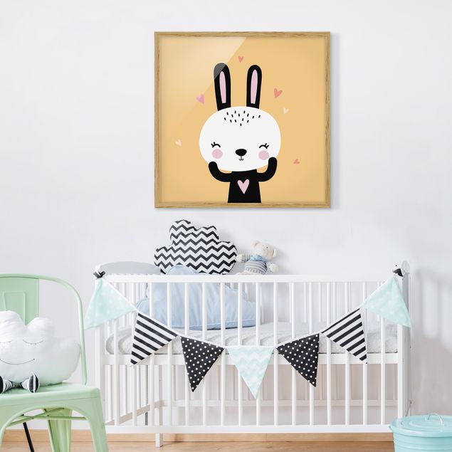 Nursery wall art The Happiest Rabbit