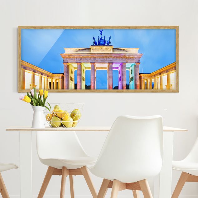 3D wall art Illuminated Brandenburg Gate