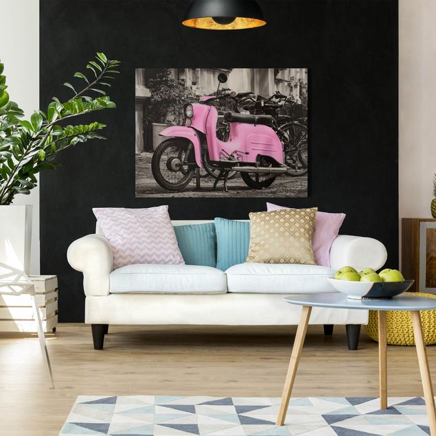 Canvas art Pink Scooter