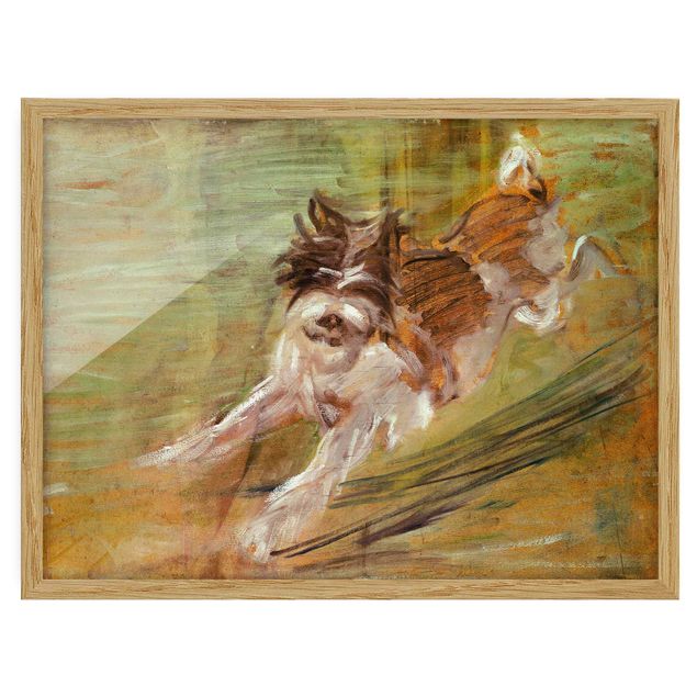 Dog canvas art Franz Marc - Jumping Dog