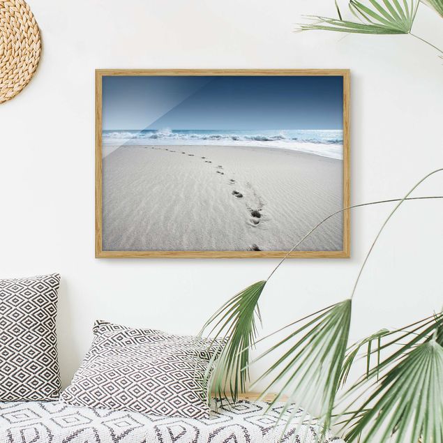 Framed beach pictures Traces In The Sand
