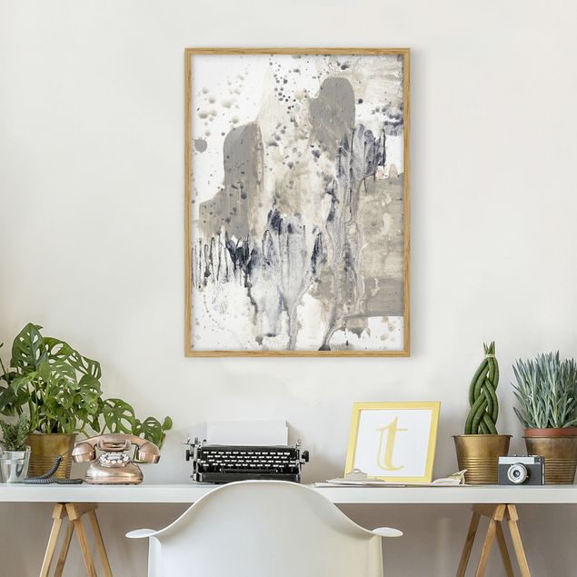 Abstract canvas wall art Tribute To Taupe I