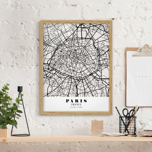 Prints Paris Paris City Map - Classic