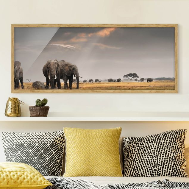 Prints elefant Elephants in the Savannah