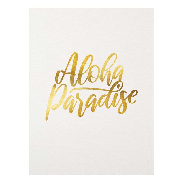 Contemporary art prints Gold - Aloha Paradise
