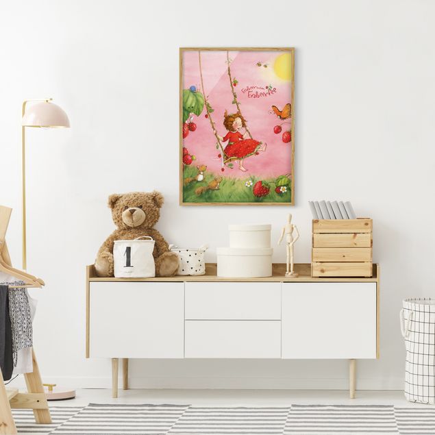 Contemporary art prints Little Strawberry Strawberry Fairy - Tree Swing