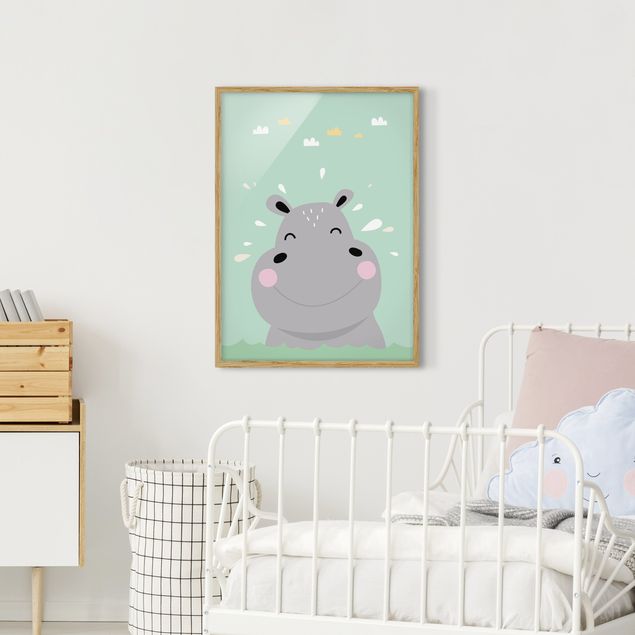 Animal canvas The Happiest Hippo