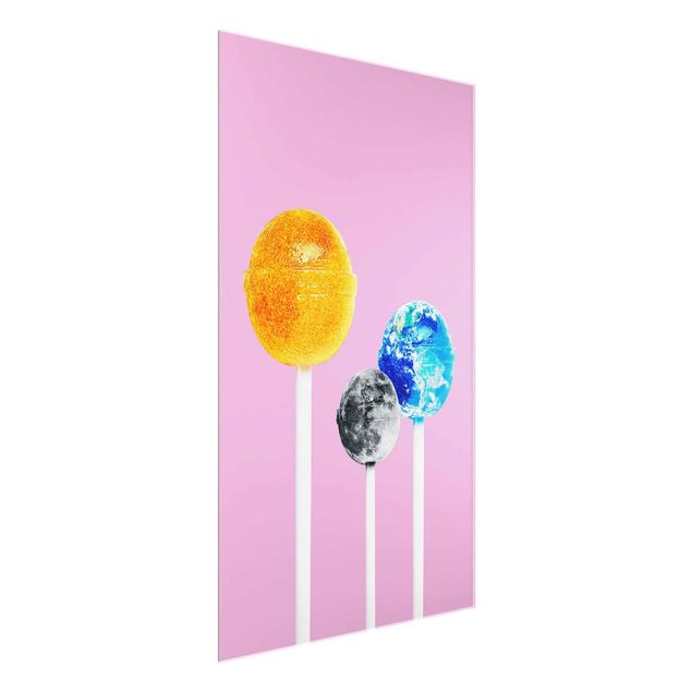 Modern art prints Lollipops With Planets