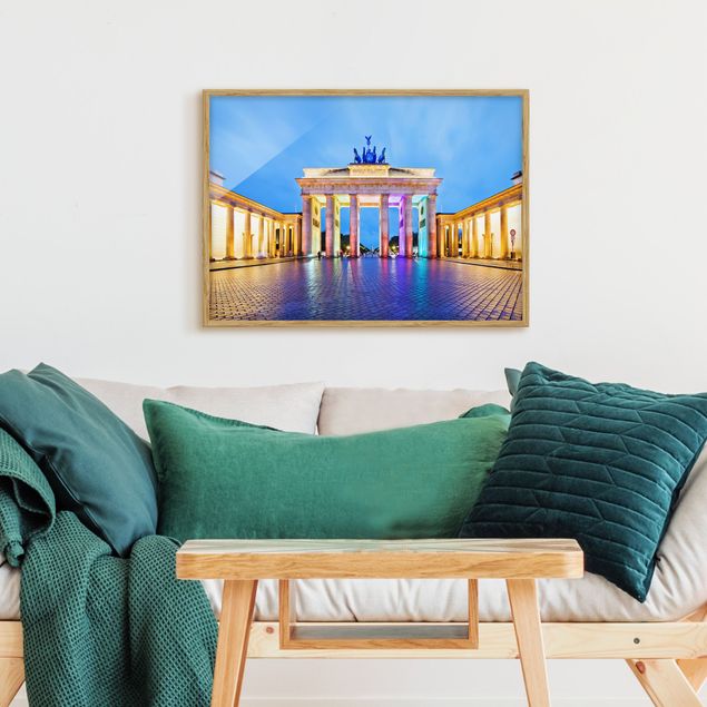 Modern art prints Illuminated Brandenburg Gate