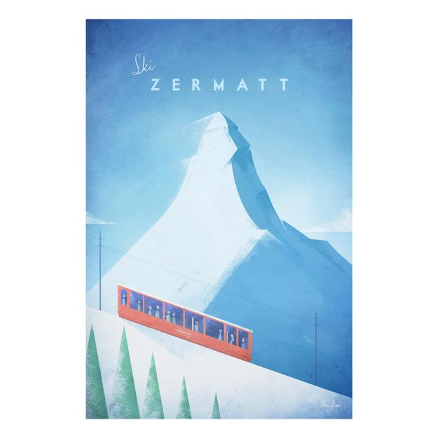 Landscape canvas prints Travel Poster - Zermatt